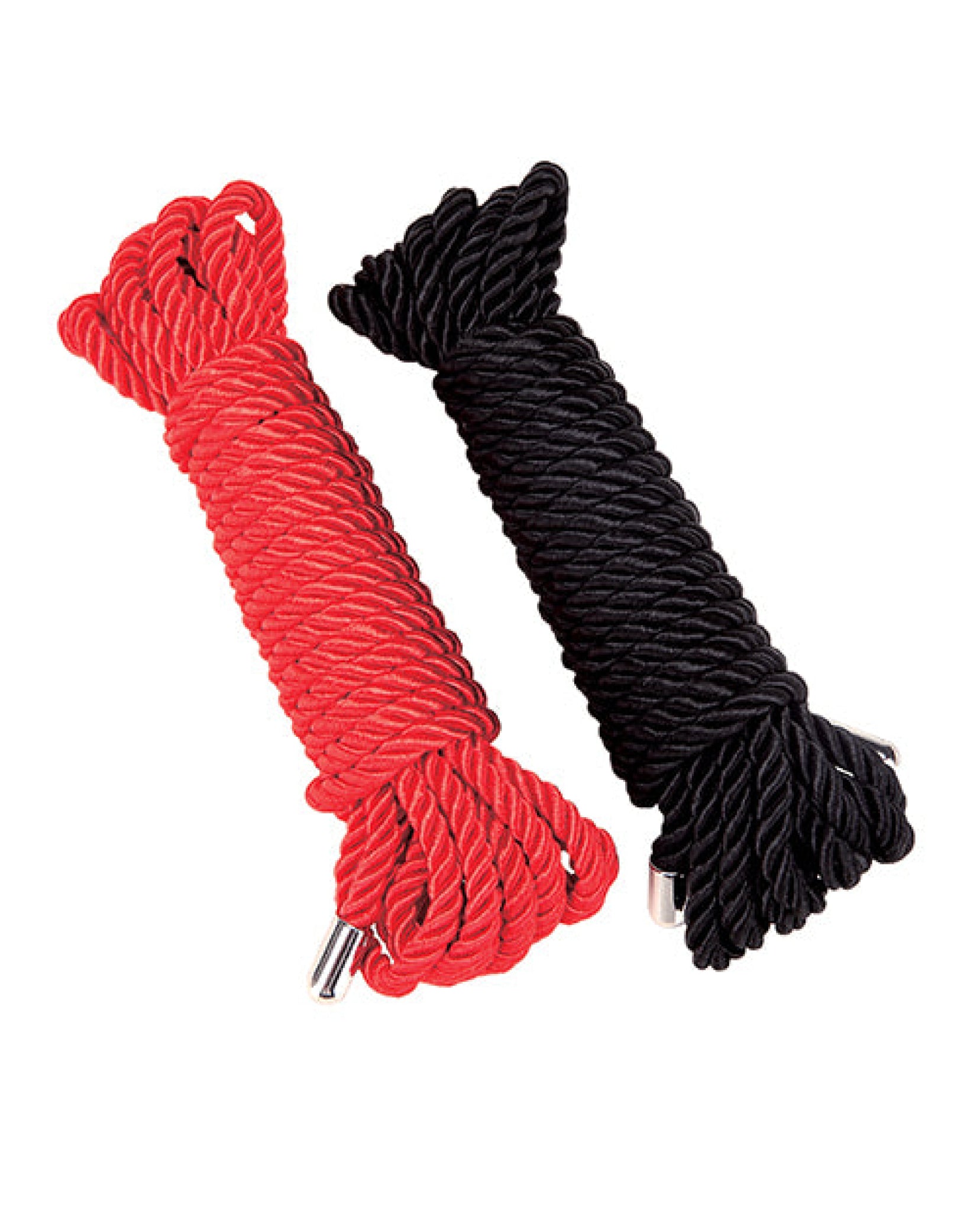Whipsmart Heartbreaker Satin Bdsm Rope - Black/red Set Of 2 Xgen