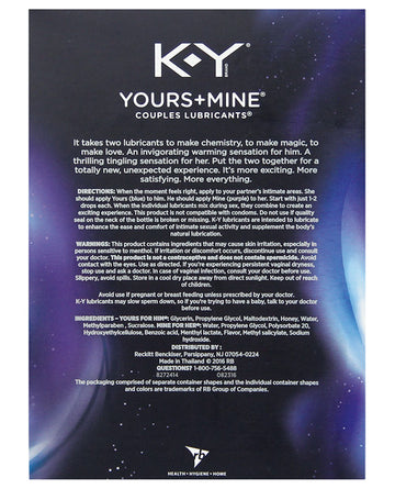 K-Y Yours & Mine Gift Set Paradise Marketing