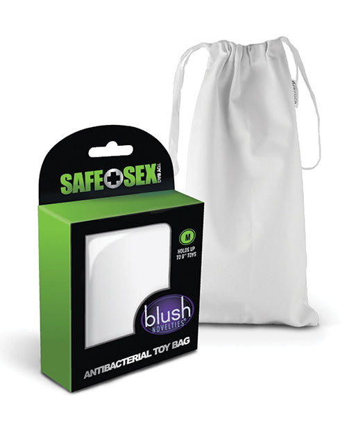 Blush Safe Sex Antibacterial Toy Bag Medium - White Blush Novelties