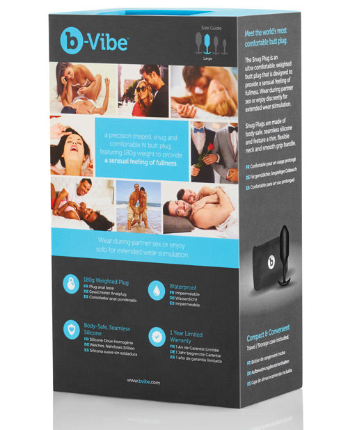 B-vibe Weighted Snug Plug 3 - 180 G Cotr INC