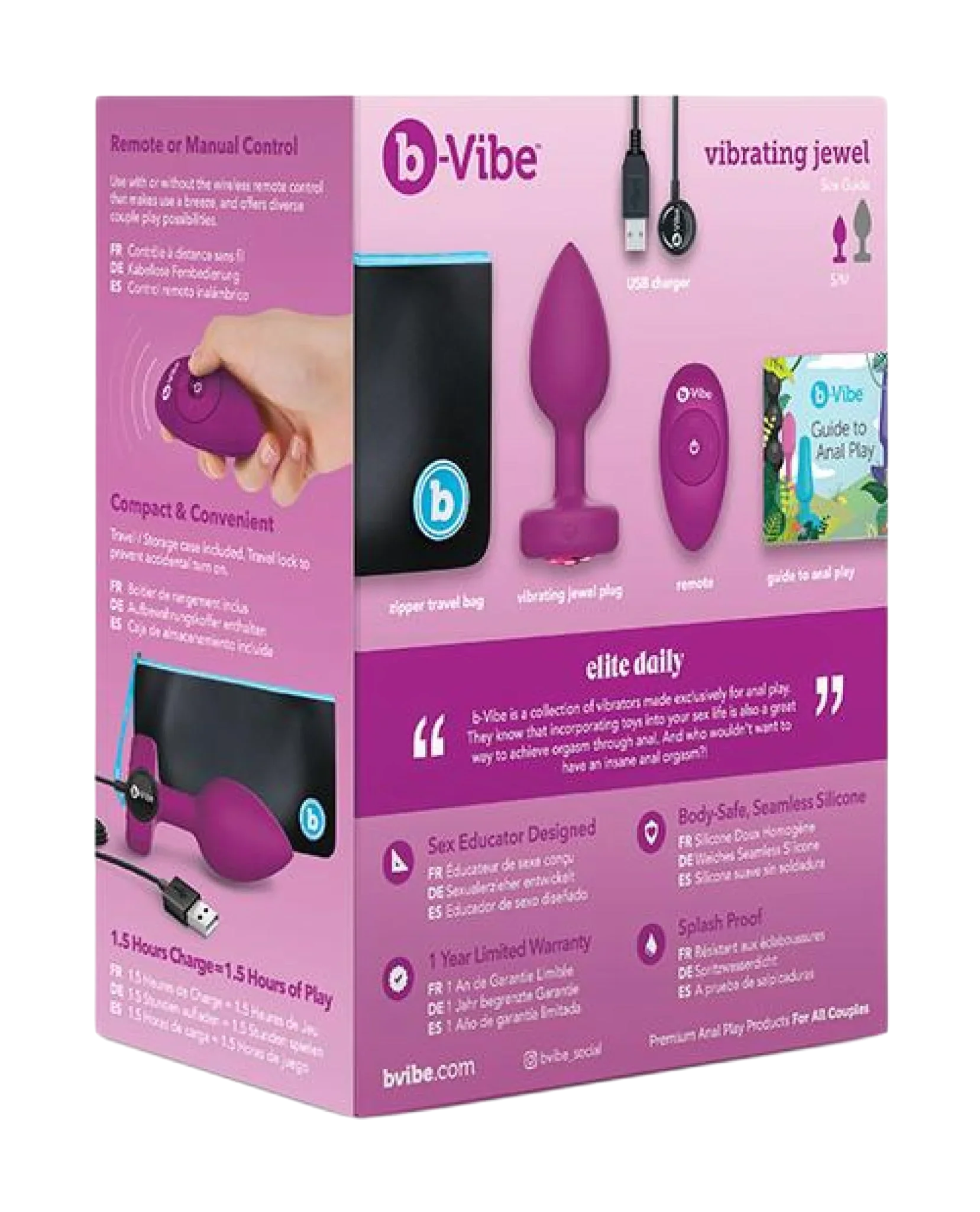 B-vibe Remote Control Vibrating Jewels B-vibe