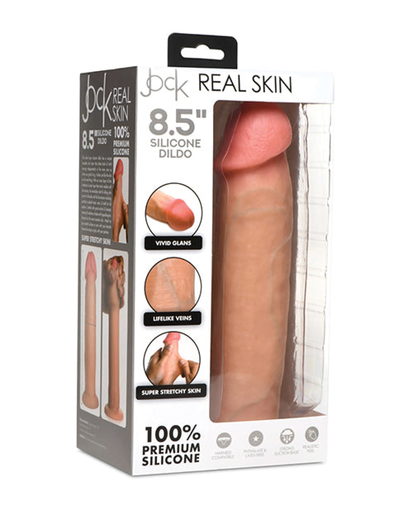Curve Toys Jock Real Skin Silicone 8.5" Dildo Curve Toys C/o Xr