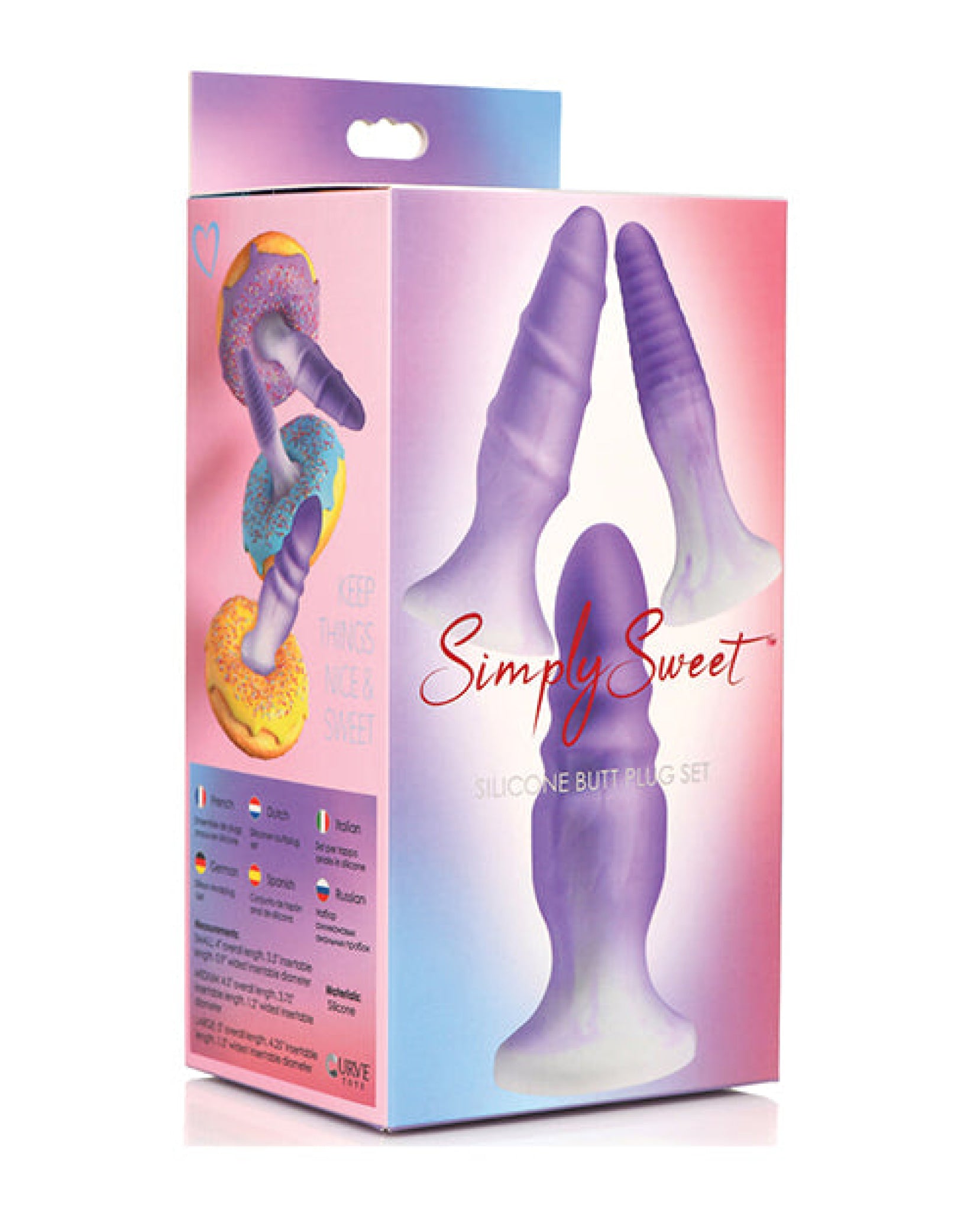 Curve Toys Simply Sweet Silicone Butt Plug Set Curve Toys