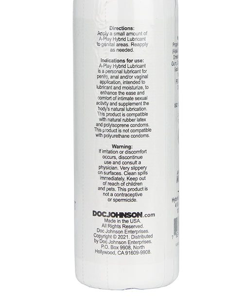 A Play Hybrid Anal Lubricant - 4 oz Doc Johnson