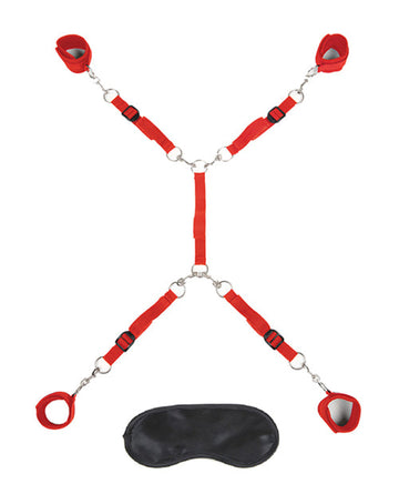 Lux Fetish 7 Pc Bed Spreader - Red Lux Fetish