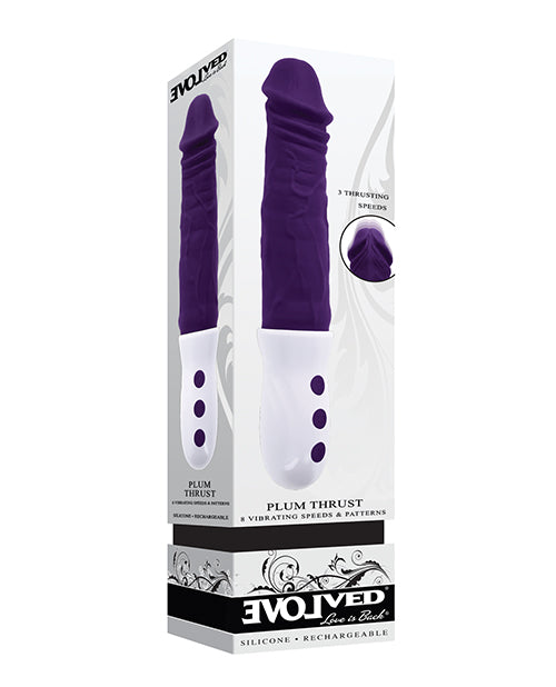 Evolved Plum Thrust Realistic Shaft Vibrator - Purple Evolved Novelties INC