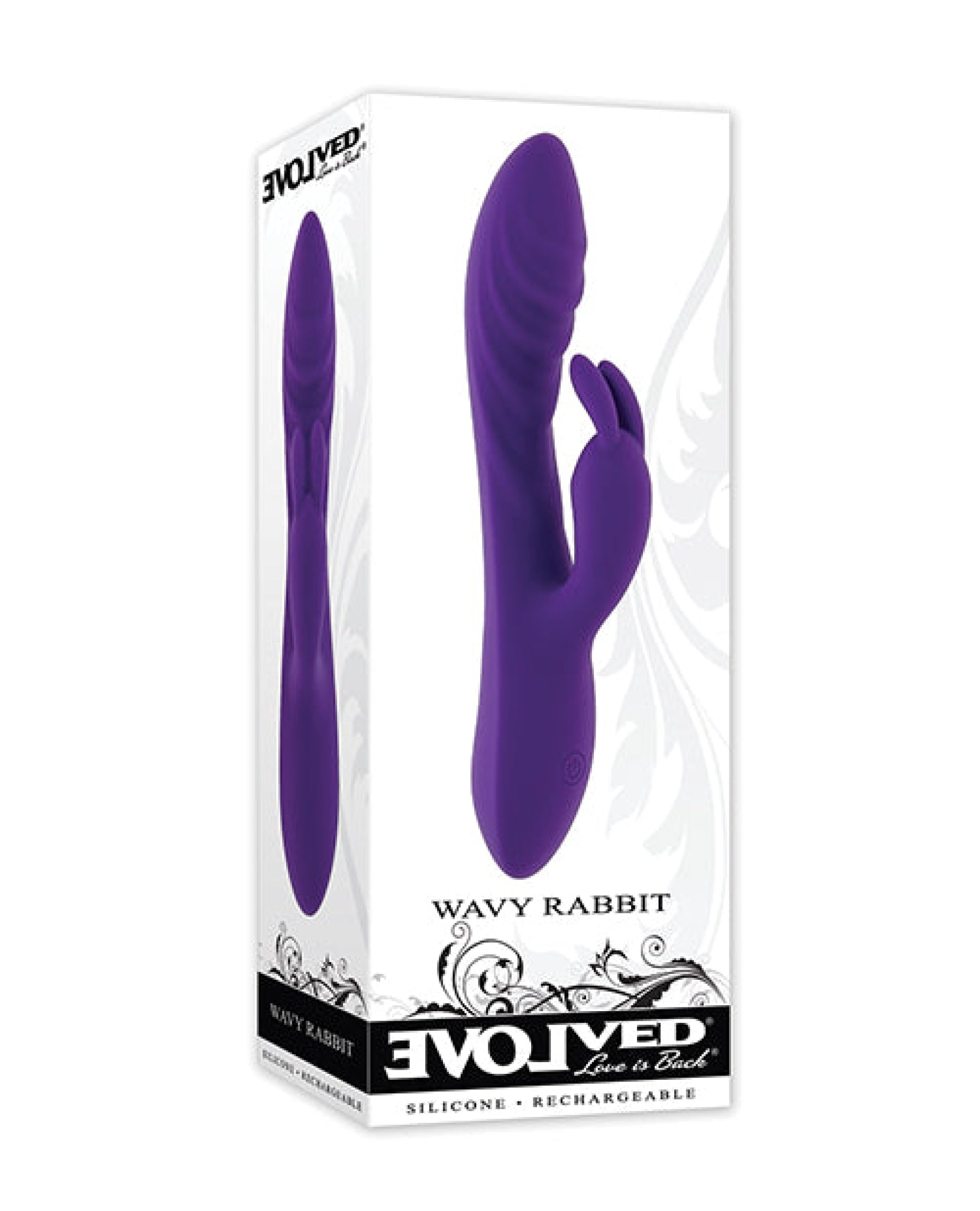 Evolved Wavy Rabbit Vibrator - Purple Evolved Novelties INC