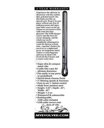 Evolved Pen Pal Vibe - Black Evolved Novelties INC