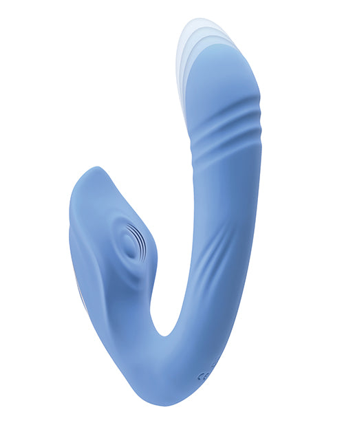 Evolved Tap & Thrust Dual Vibe - Blue Evolved Novelties INC