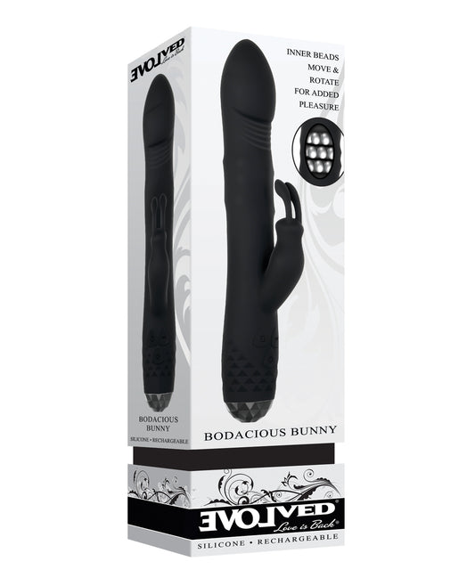 Evolved Bodacious Bunny Rotating Rabbit - Black Evolved Novelties INC vibrators