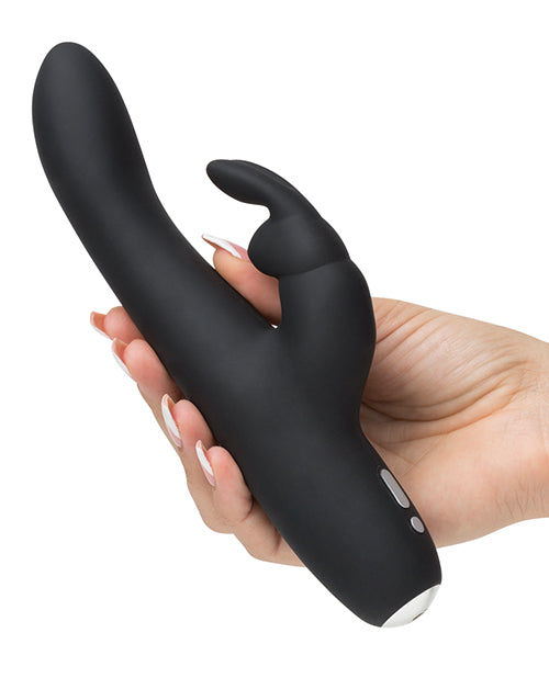 Fifty Shades of Grey Greedy Girl Rechargeable Slimline Rabbit Vibrator - Black Lovehoney C/o Wow Tech