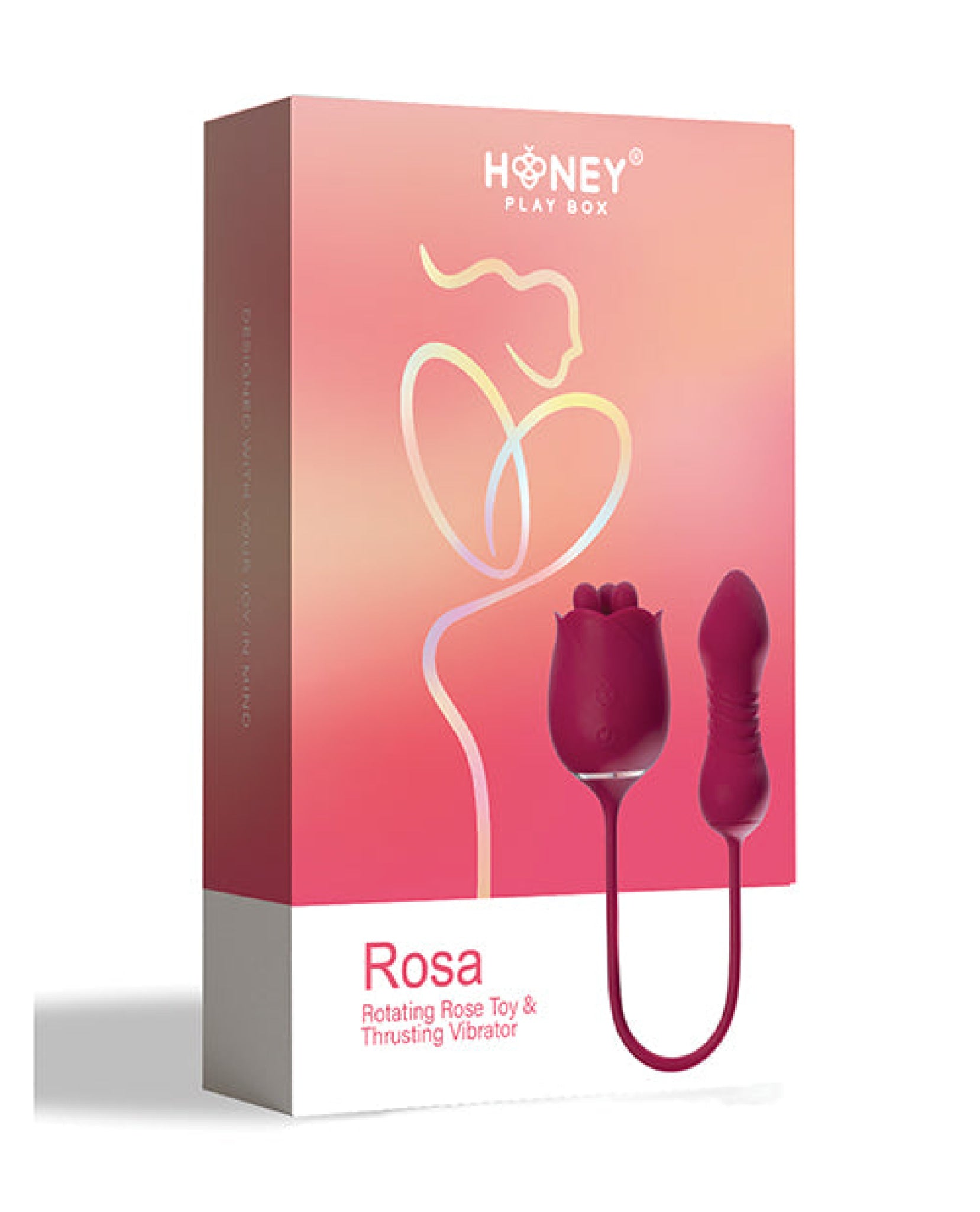 Rosa Rotating Rose Toy & Thrusting Vibrator - Red Uc Global Trade