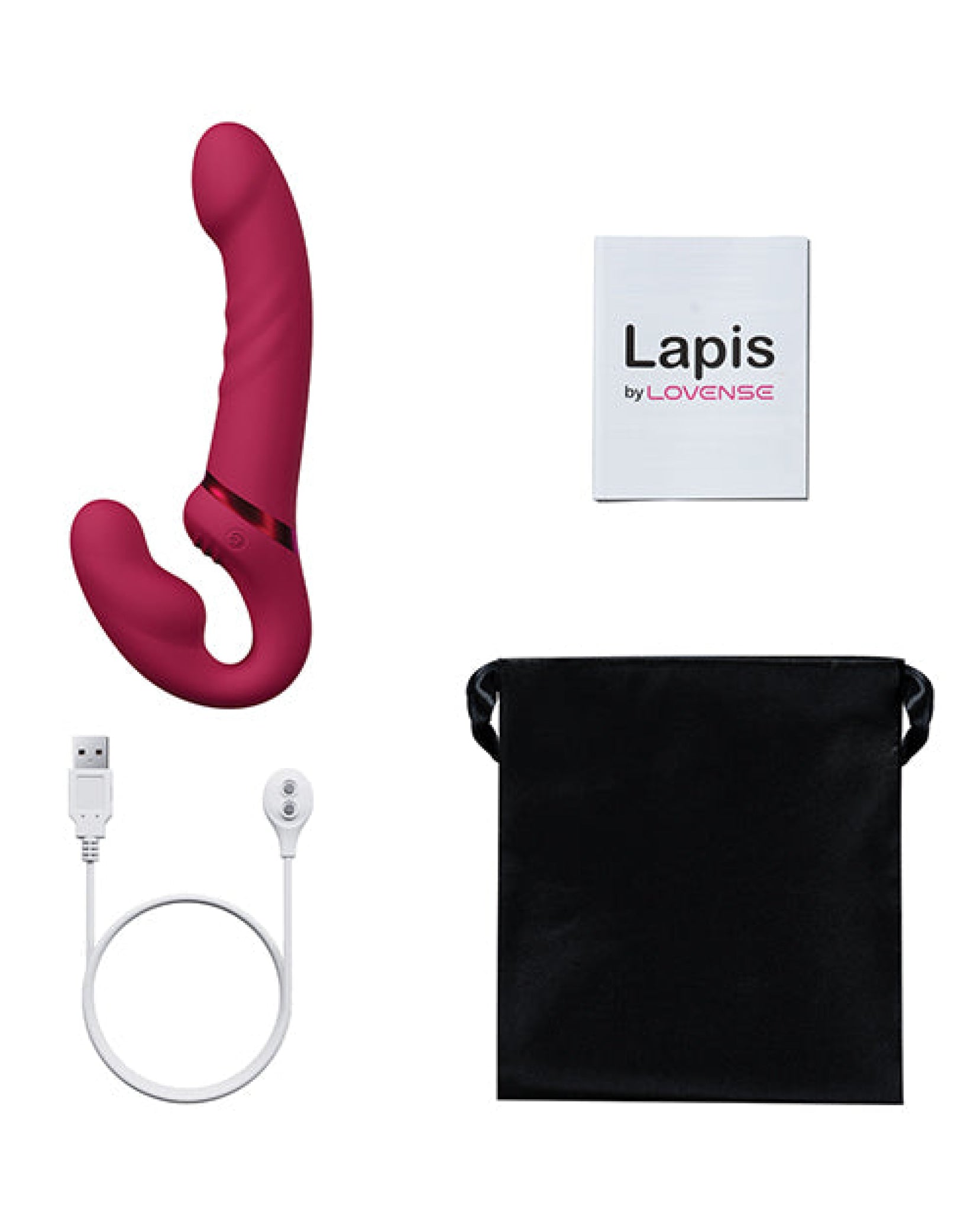 Lovense Lapis Vibrating Strapless Strap On - Pink Lovense®