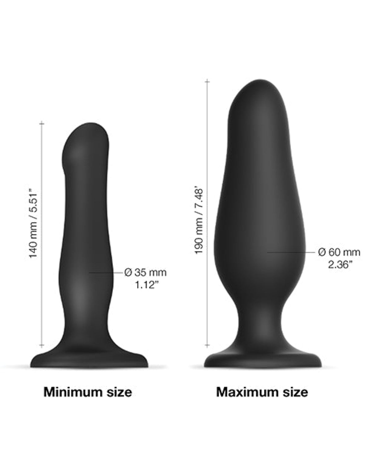 Strap On Me Inflatable Dildo Plug - Black Strap On Me