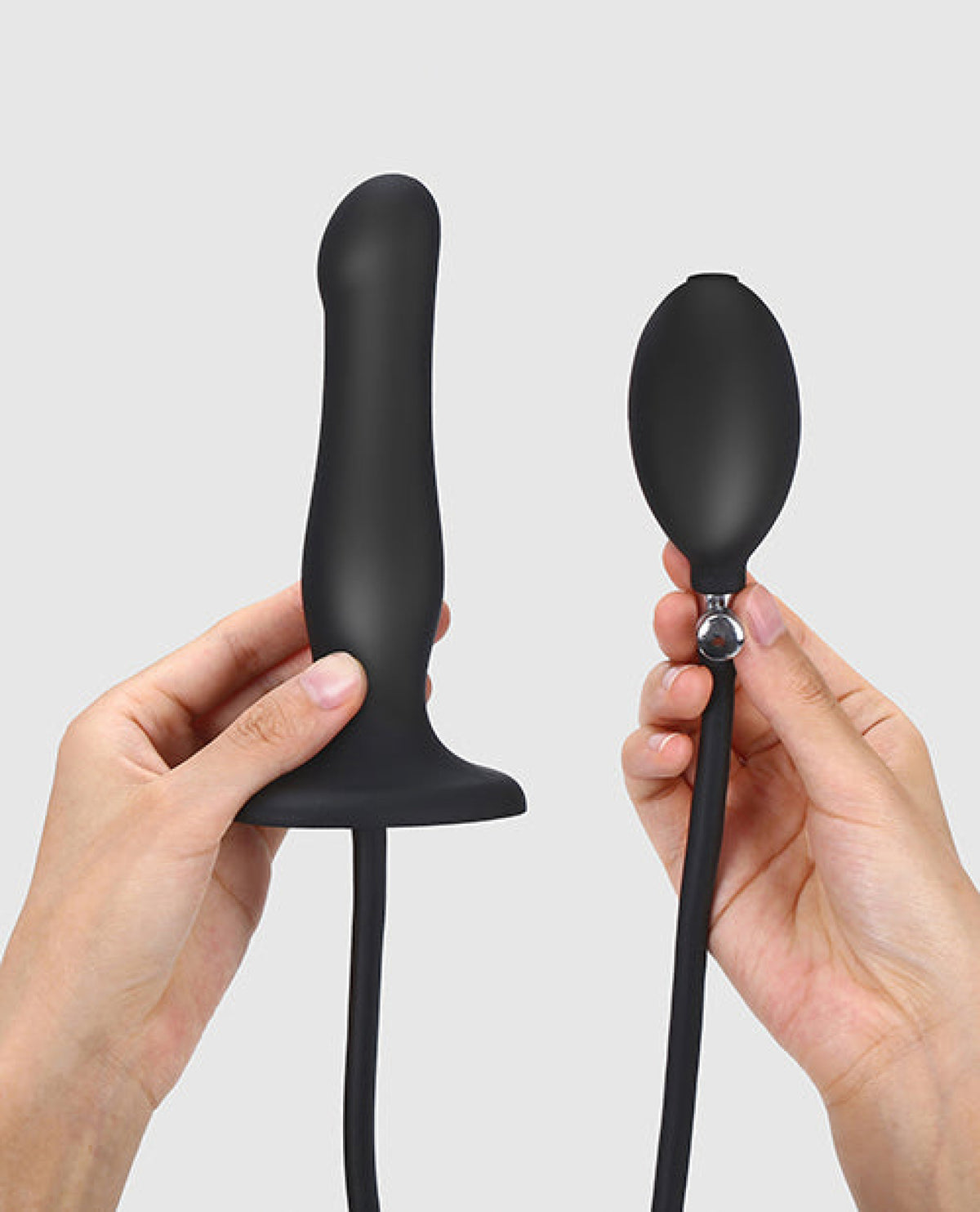 Strap On Me Inflatable Dildo Plug - Black Strap On Me