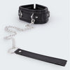 Lust Pu Leather Collar & Leash - Black Comme Ci Comme Ca