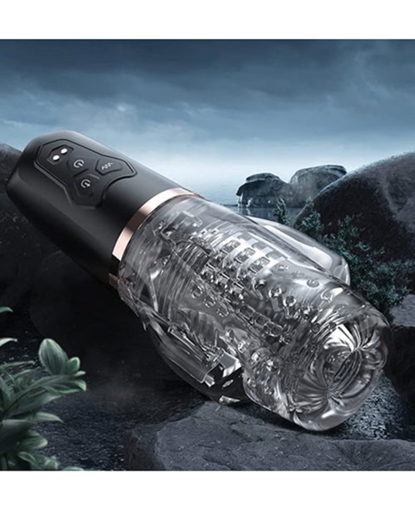 The Male Rose 2 Sucking & Vibrating Blow Job Sucker - Black Megga Mgt LLCDba The Male Rose