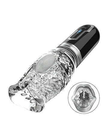 The Male Rose 3 Thrusting, Rotating & Vibrating Oral Sex Masturbator - Black Megga Mgt LLCDba The Male Rose