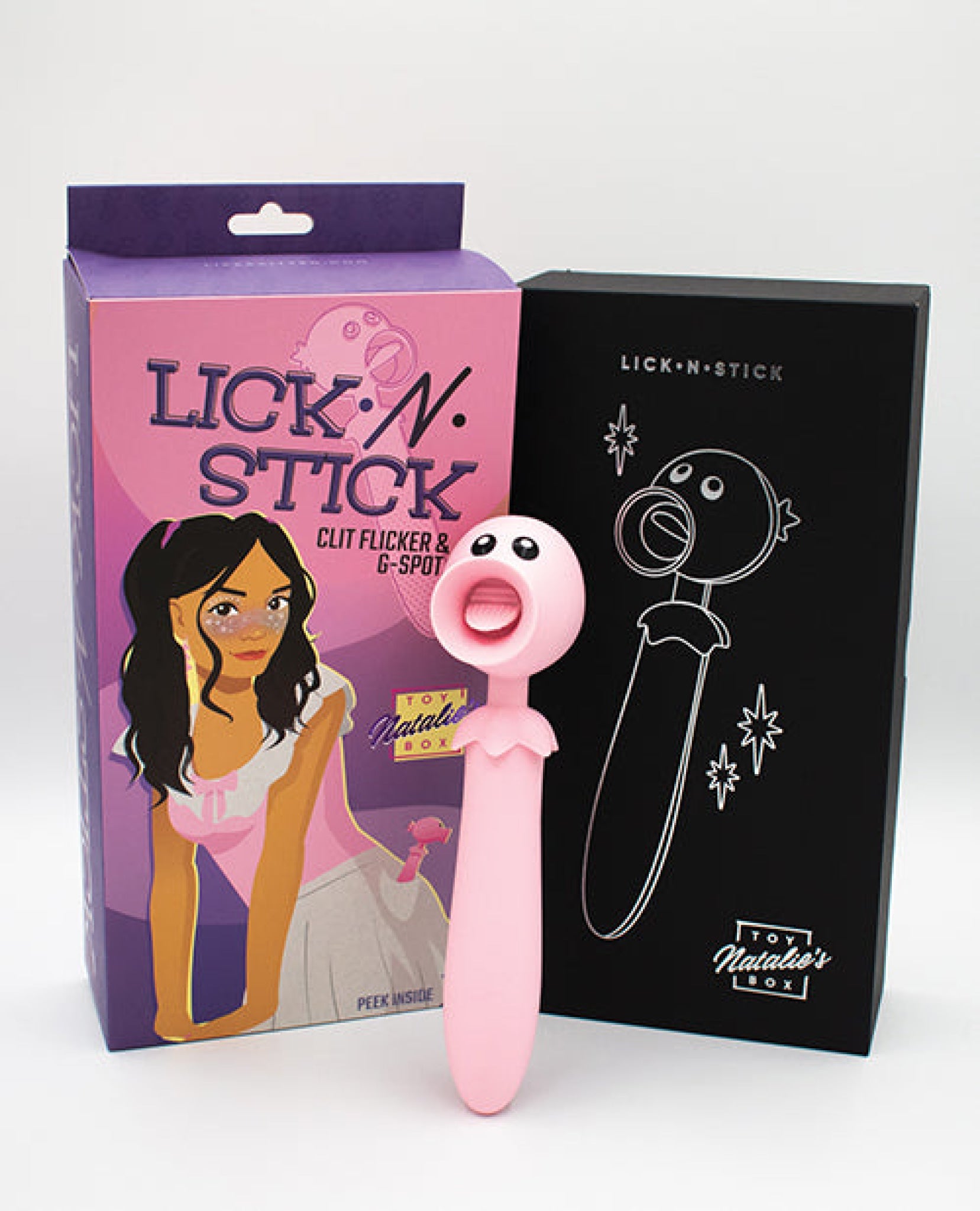 Natalie's Toy Box Lick N' Stick Clit Flicker & G-spot Vibe - Pink Natalie's Toy Box
