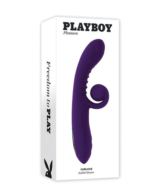 Playboy Pleasure Curlicue Rabbit Vibrator - Acai Evolved Novelties INC