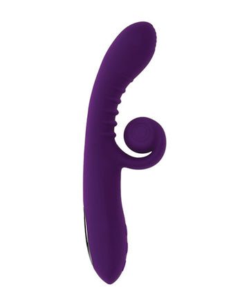 Playboy Pleasure Curlicue Rabbit Vibrator - Acai Evolved Novelties INC