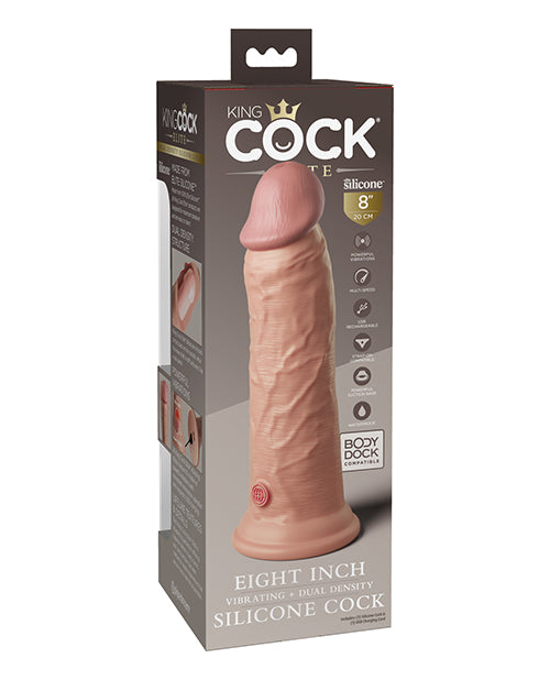 King Cock Elite 8" Dual Density Vibrating Silicone Cock Pipedream Products