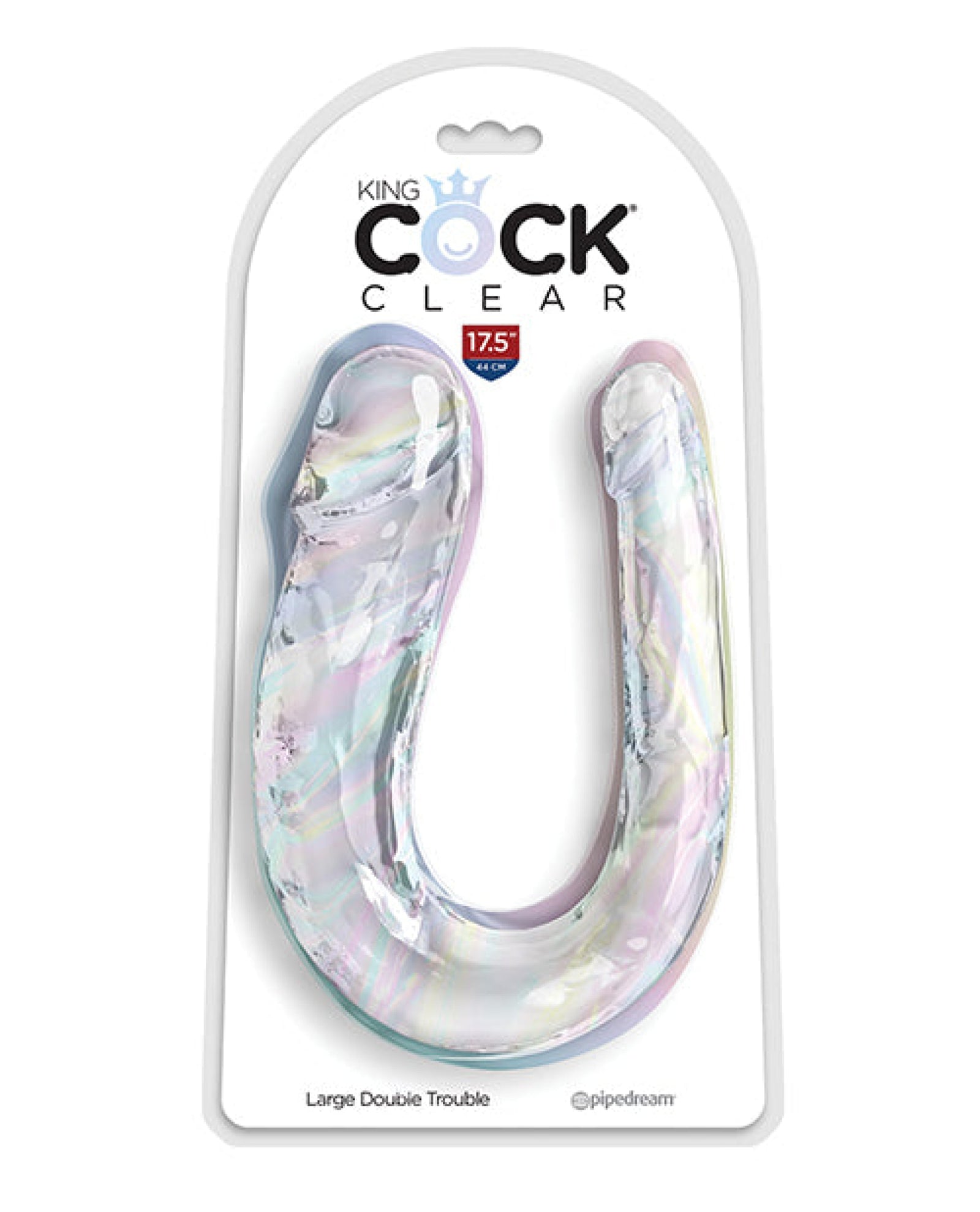 King Cock Clear Large Double Trouble Dildo - Clear Pipedream Products