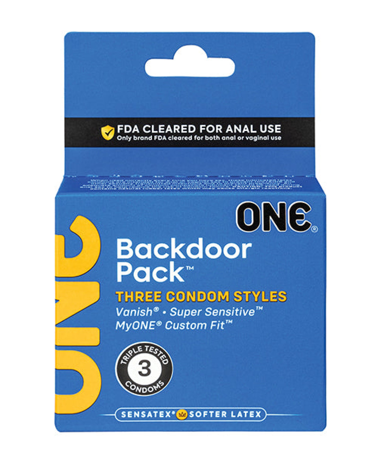 One Backdoor Pack Custom Fit Condoms - Pack of 3 Paradise Marketing