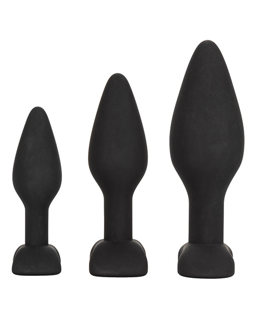 Silicone Anal Exerciser Kit - Black California Exotic Novelties