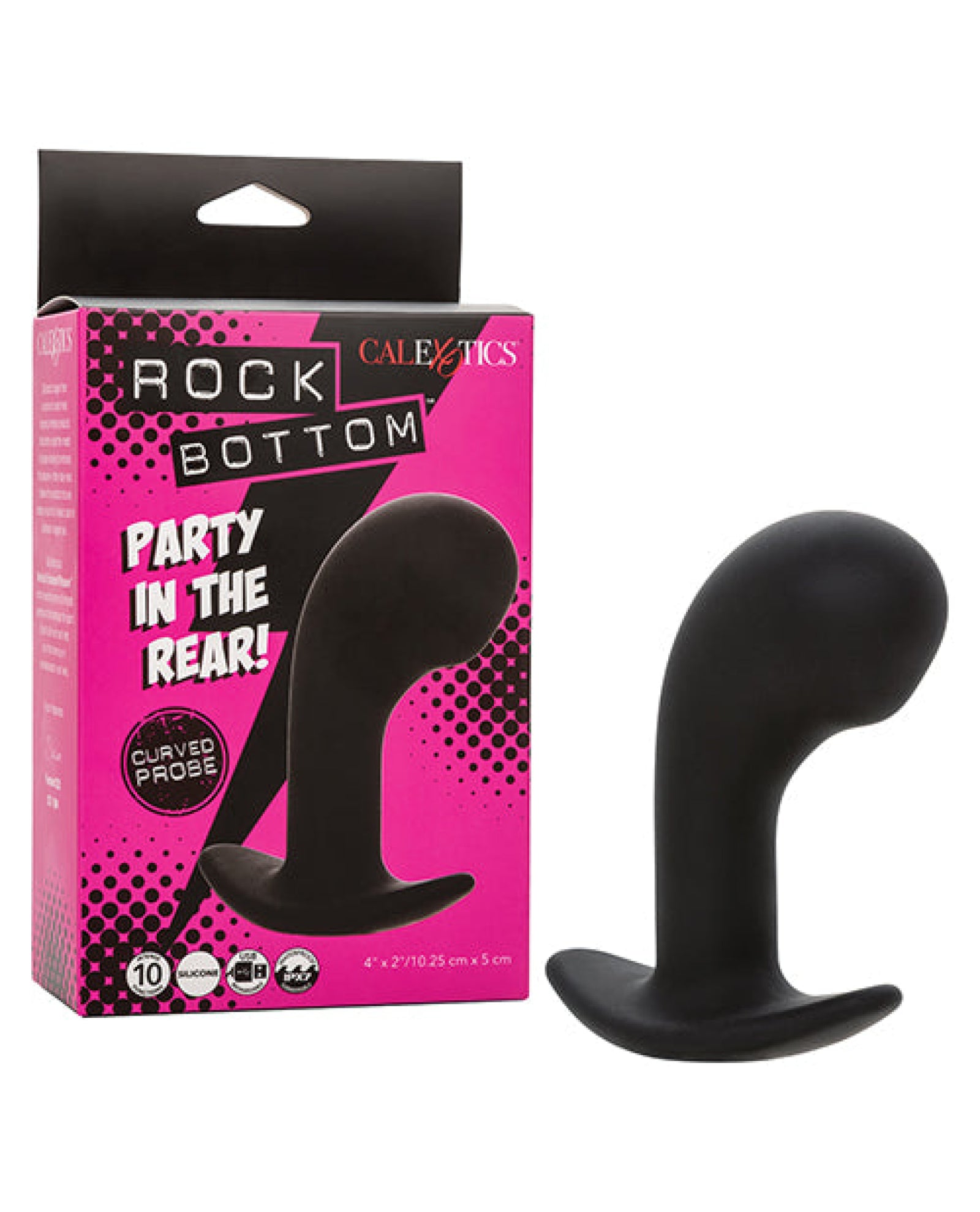Rock Bottom Curved Prostate Probe - Black California Exotic Novelties