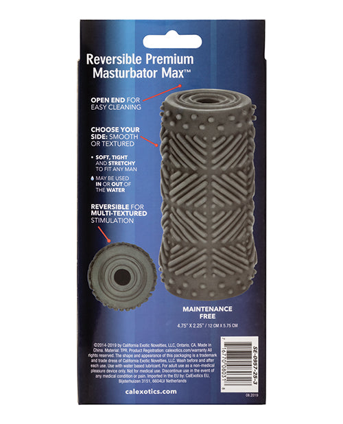 Apollo Max Reversible Premium Masturbator - Grey California Exotic Novelties