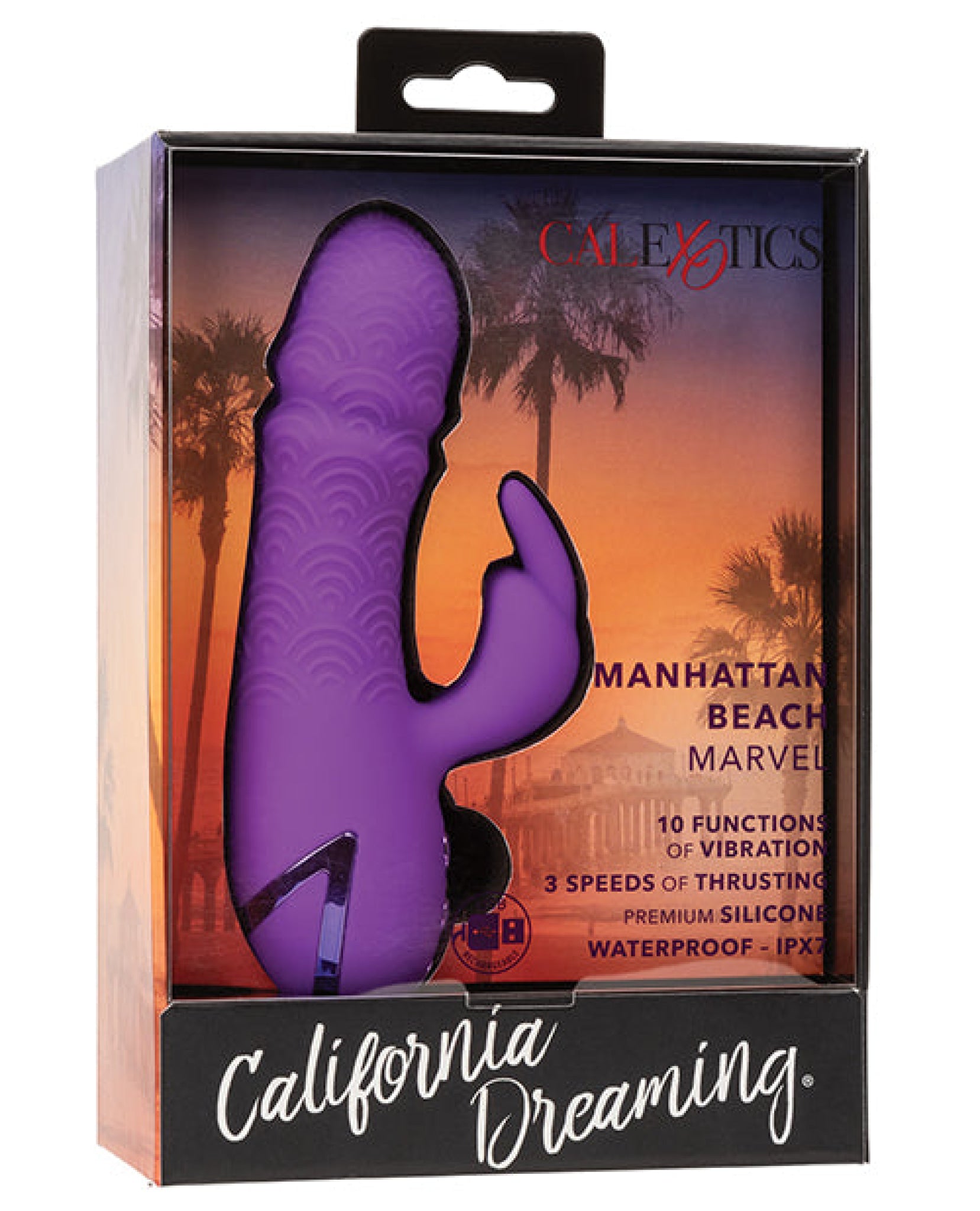 California Dreaming Manhattan Beach Marvel Dual Stimulation Vibe - Purple California Exotic Novelties
