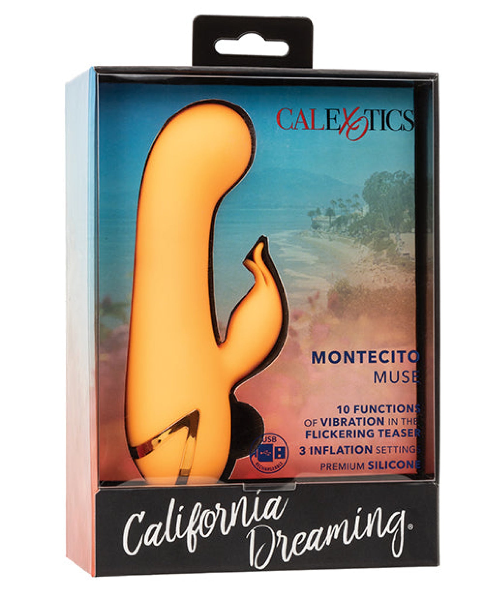 California Dreaming Montecito Muse Dual Stimulation Vibe - Orange California Exotic Novelties