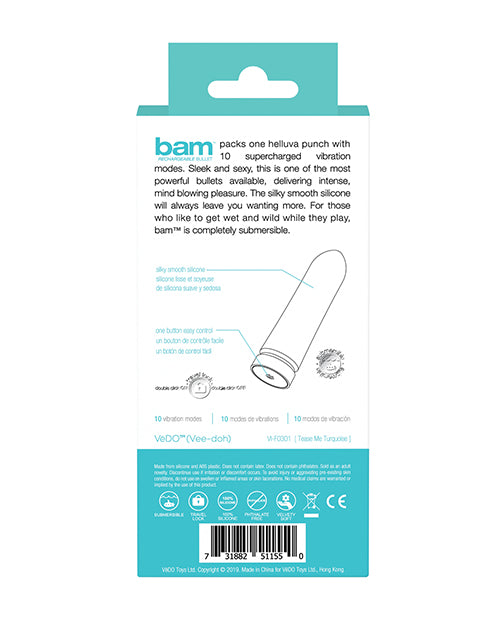 Vedo Bam Rechargeable Bullet Savvy Co.