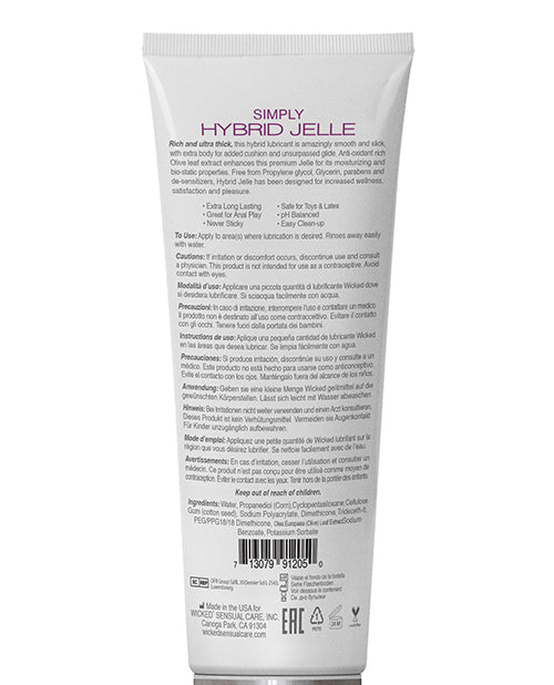Wicked Sensual Care Simply Hybrid Jelle Lubricant Wicked Sensual Care