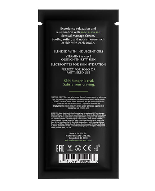 Wicked Sensual Care Sage & Sea Salt Massage Cream Wicked Sensual Care