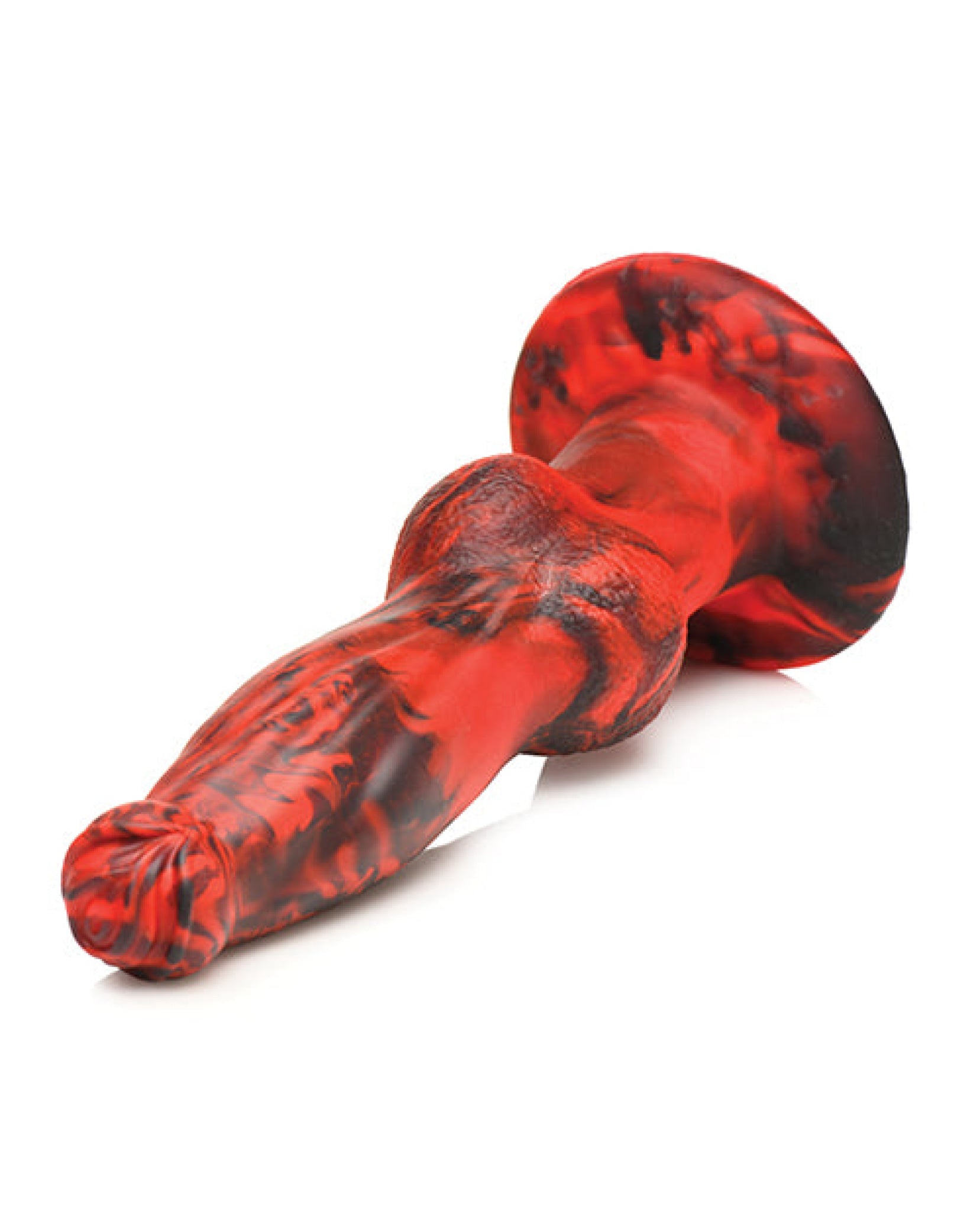 Creature Cocks Hell-Wolf Thrusting & Vibrating Silicone Dildo - Black/Red Xr LLC