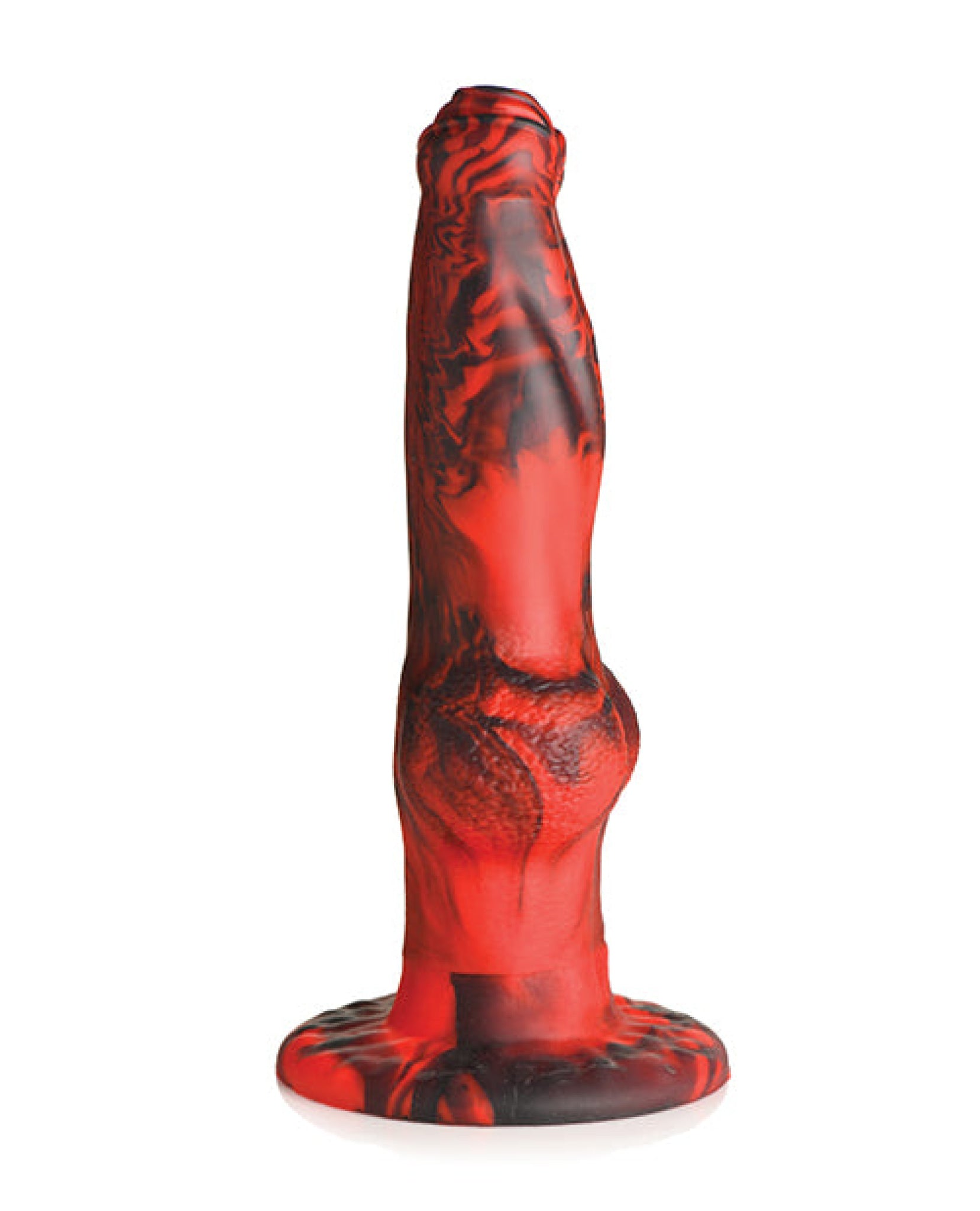 Creature Cocks Hell-Wolf Thrusting & Vibrating Silicone Dildo - Black/Red Xr LLC