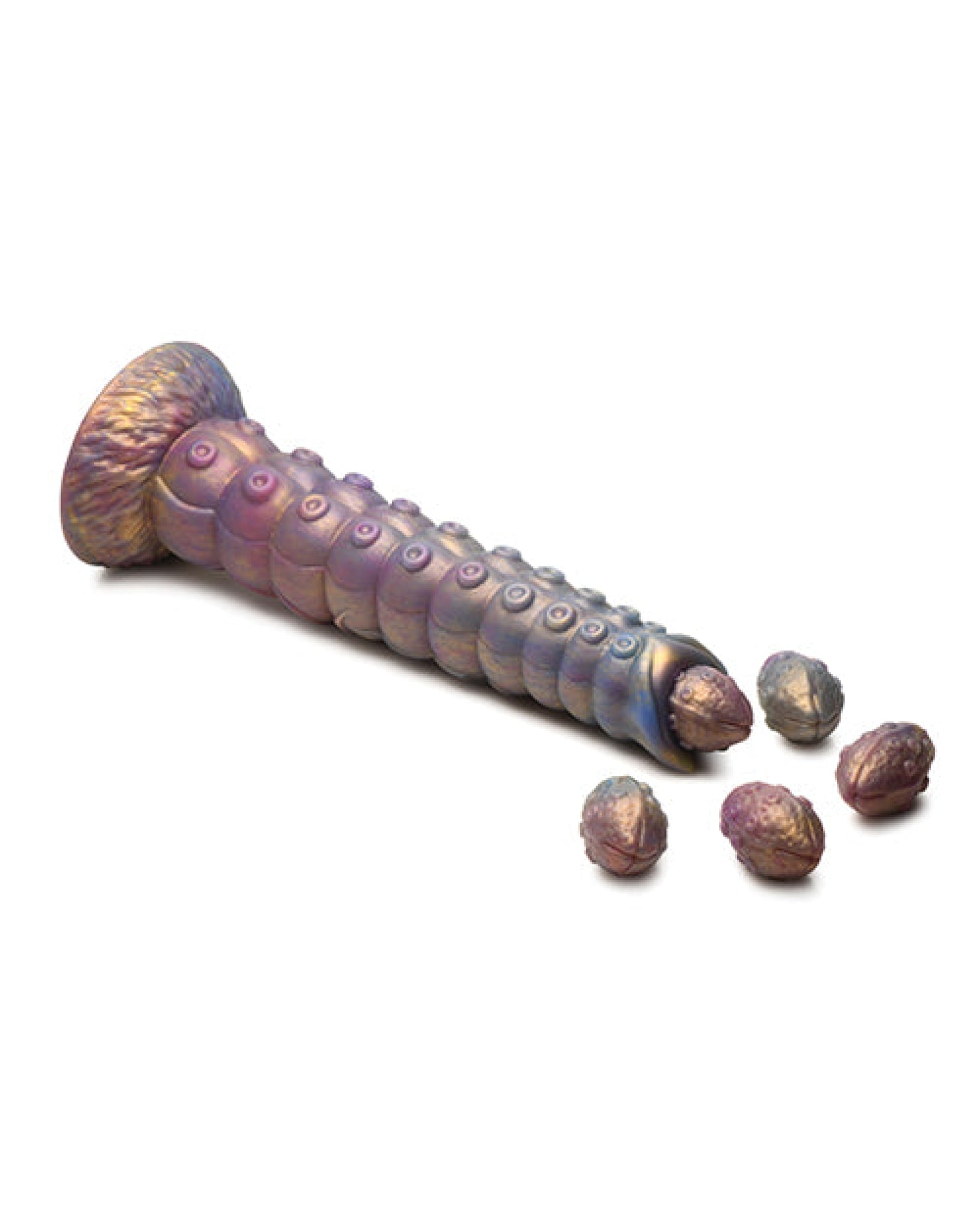 Creature Cocks Deep Invader Tentacle Ovipositor Silicone Dildo w/Eggs - Multi Color Xr LLC