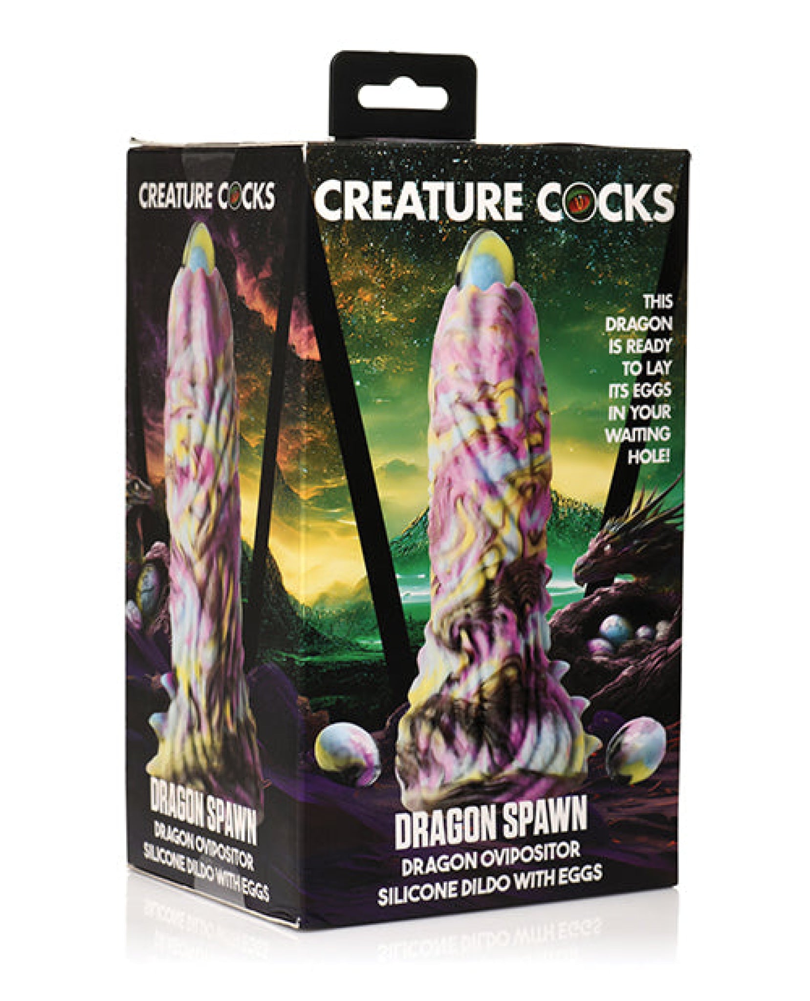 Creature Cocks Dragon Spawn Dragon Ovipositor Silicone Dildo w/Eggs - Multi Color Xr LLC
