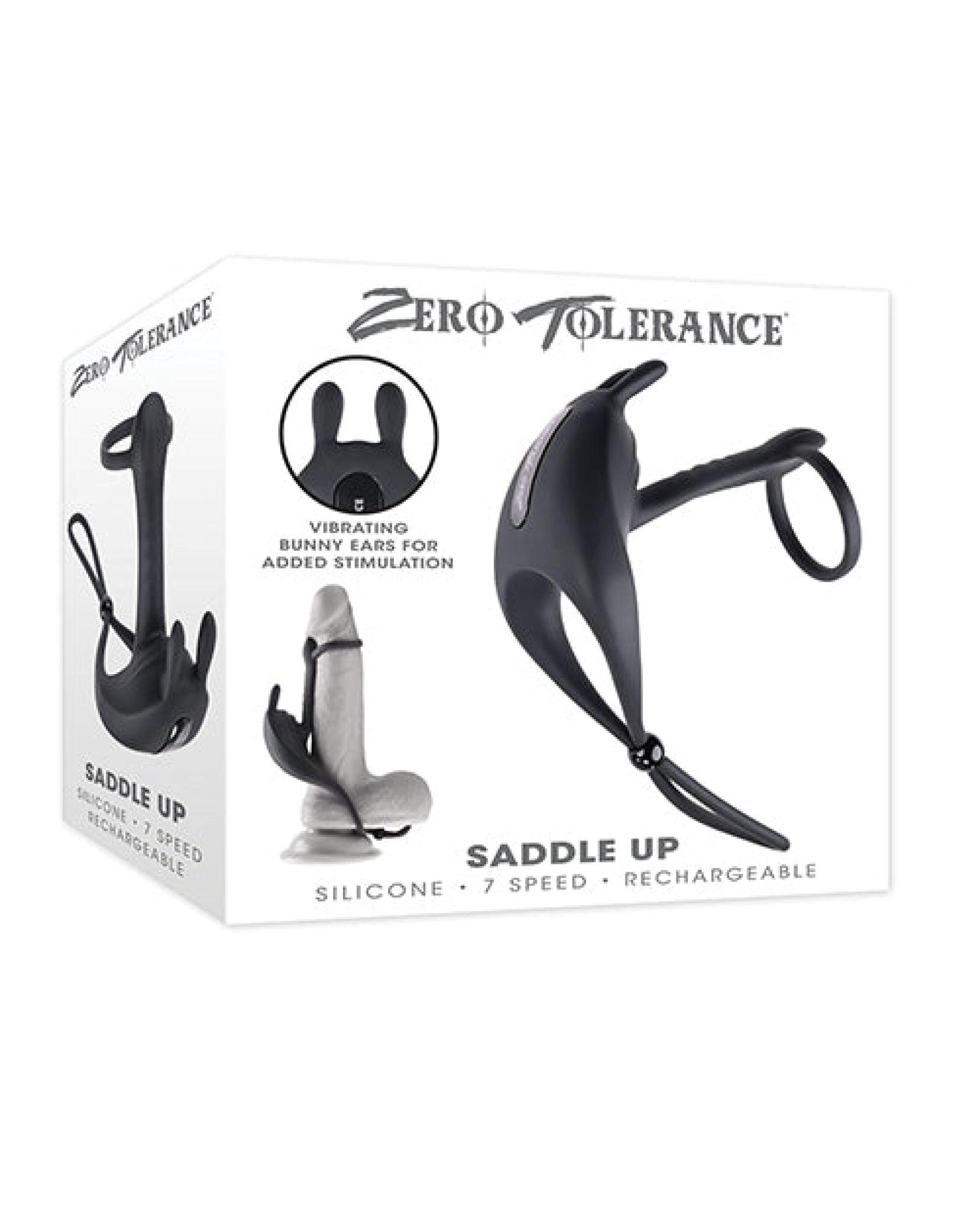 Zero Tolerance Saddle Up Cock & Ball Vibrator - Black Evolved Novelties INC