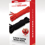 Whipsmart Heartbreaker Satin Bdsm Rope - Black/red Set Of 2 Xgen