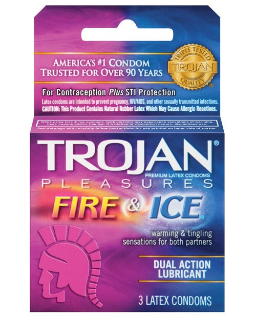 Trojan Fire & Ice Condoms - Box Of 3 Trojan
