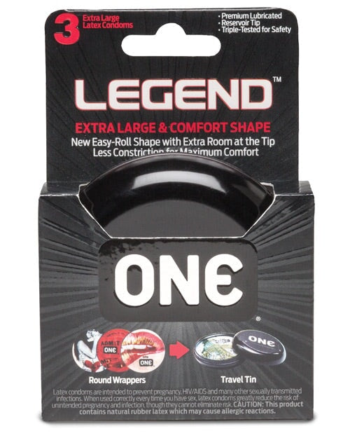 One The Legend Xl Condoms - Box Of 3 One
