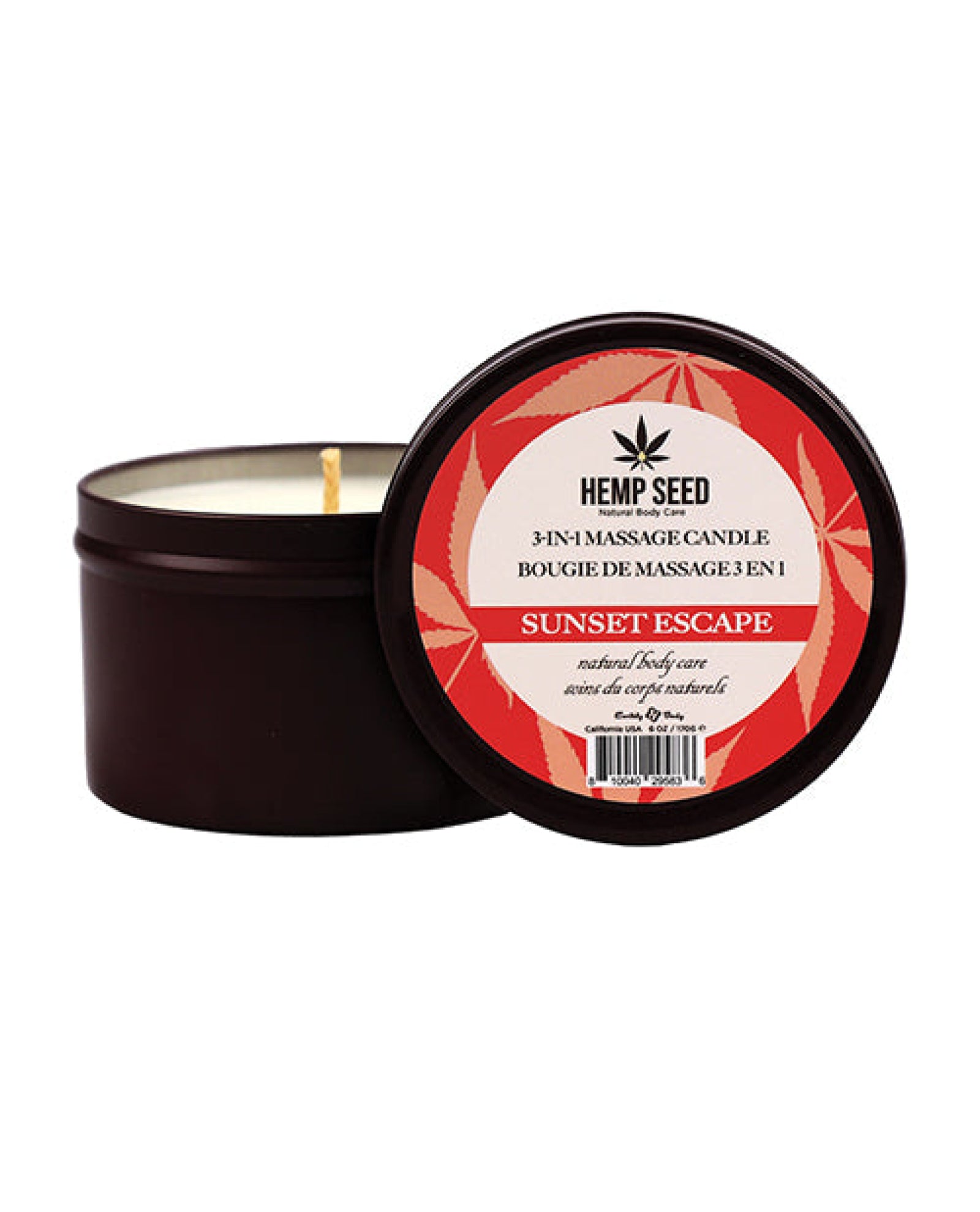 Earthly Body Summer 2023 3 In 1 Massage Candle - 6 Oz Sunset Escape Earthly Body