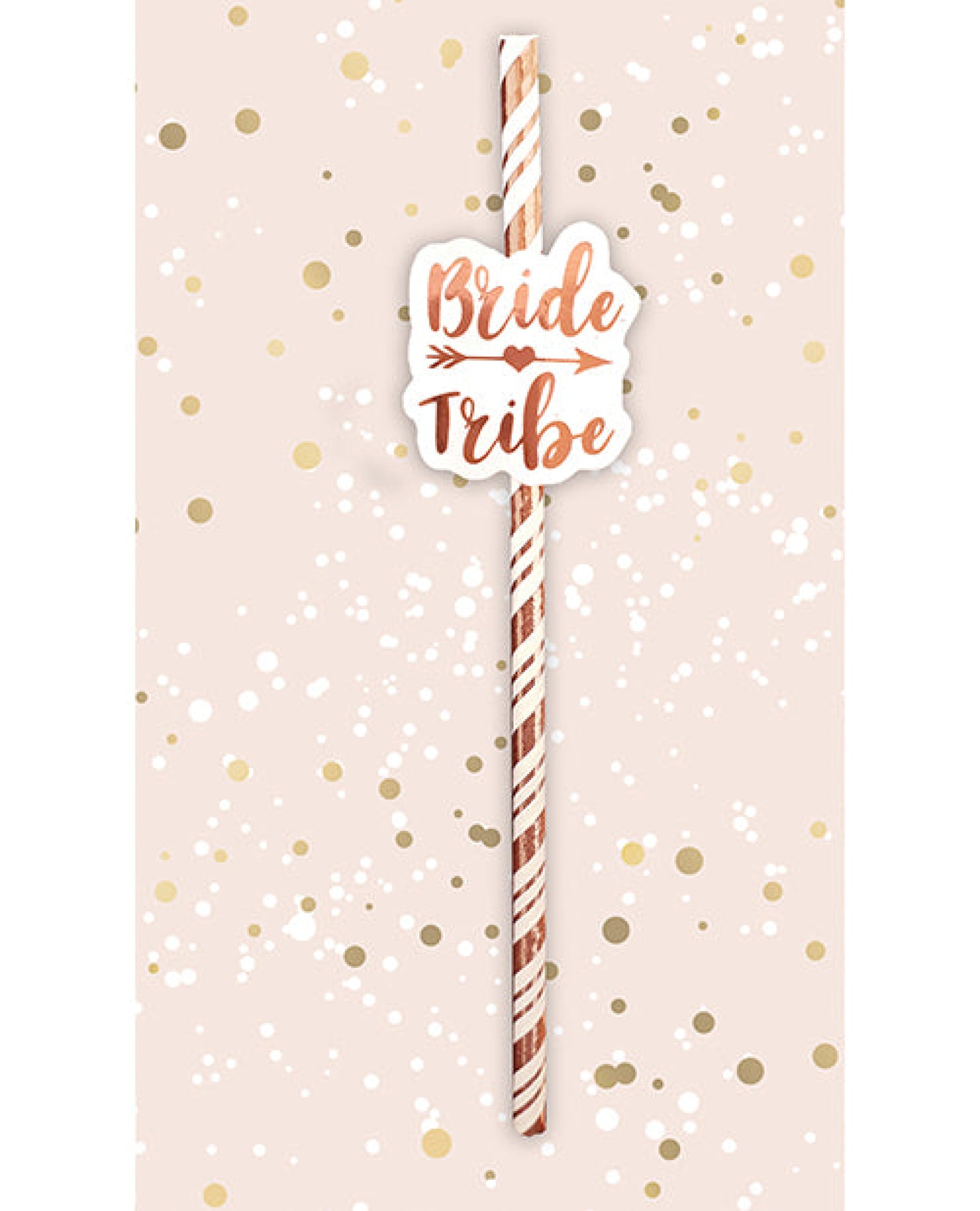 Bride Tribe Straws - Rose Gold Pack Of 6 Omg International