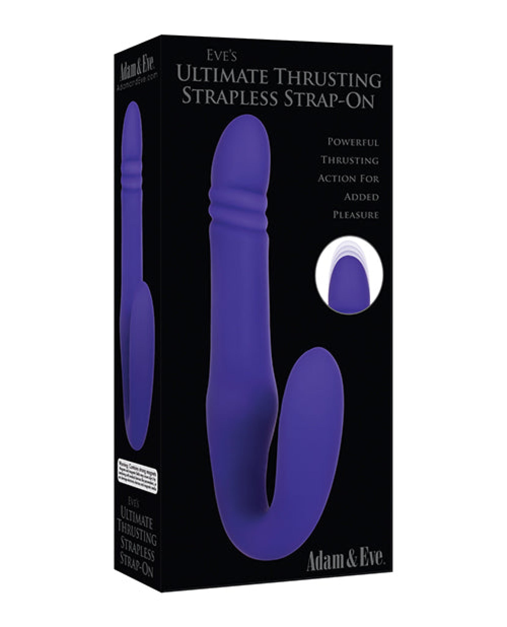 Adam & Eve Eve's Ultimate Thrusting Strapless Strap On - Purple Adam & Eve