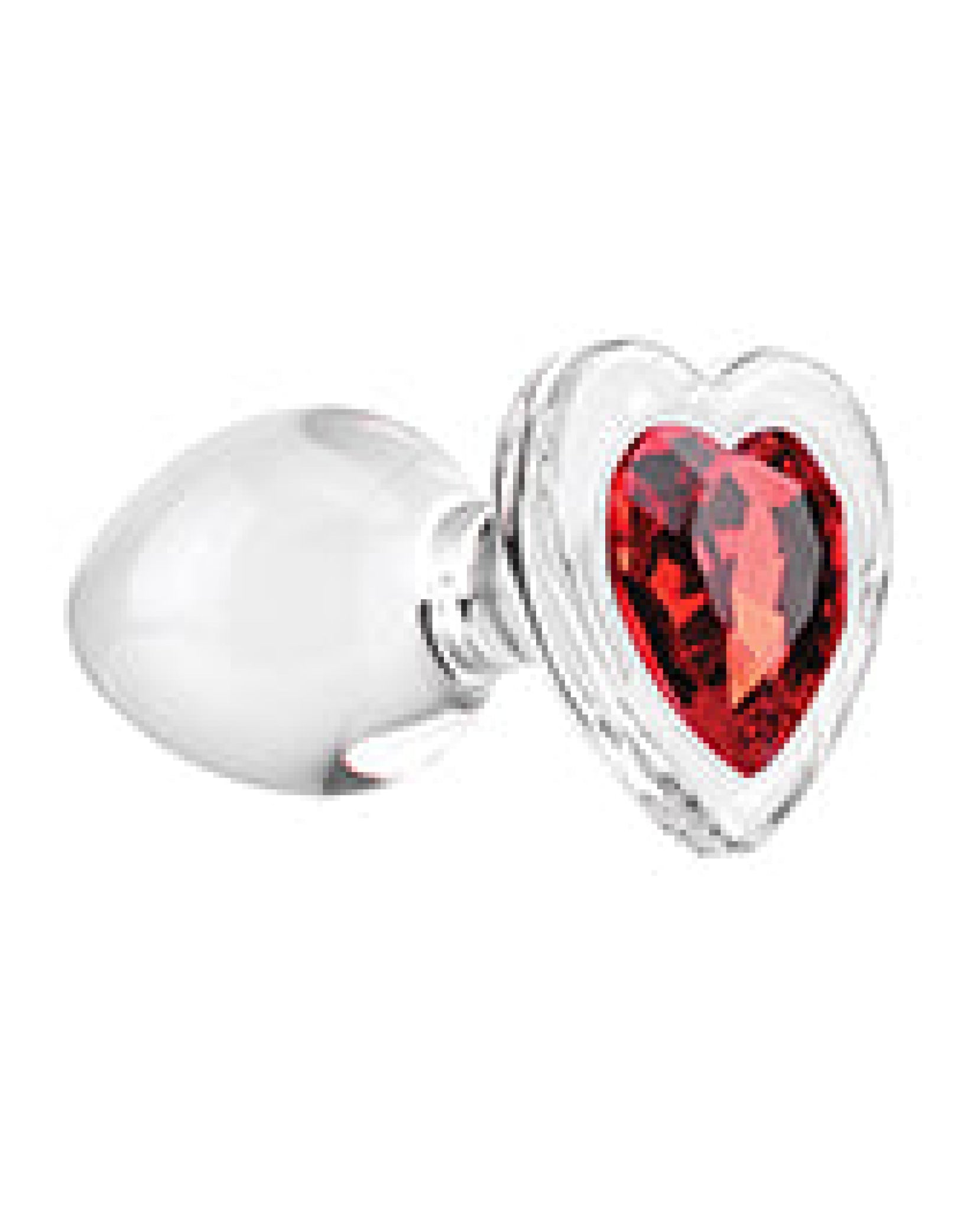 Adam & Eve Red Heart Gem Glass Plug Adam & Eve