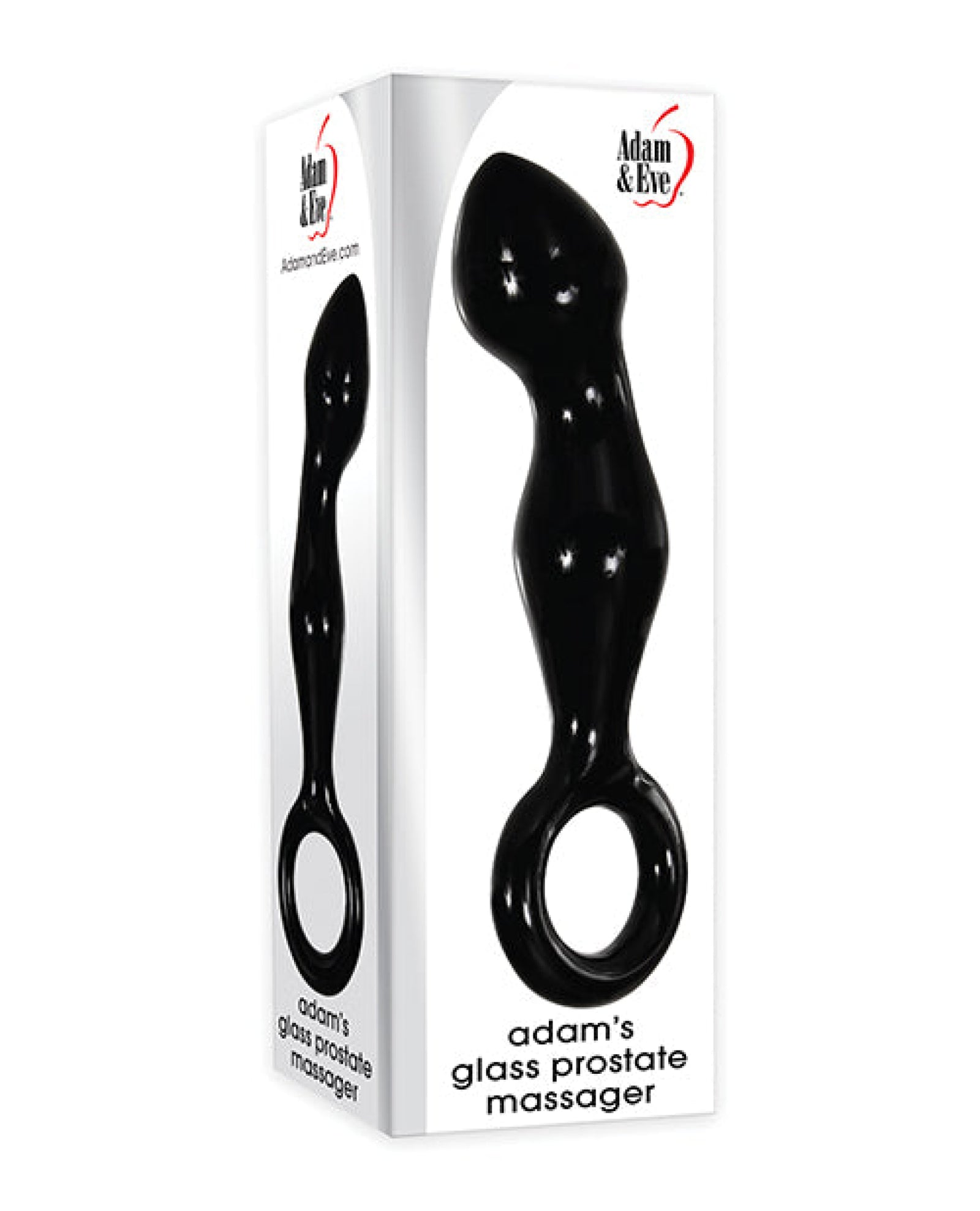 Adam & Eve Adam's Glass Prostate Massager - Black Evolved Novelties