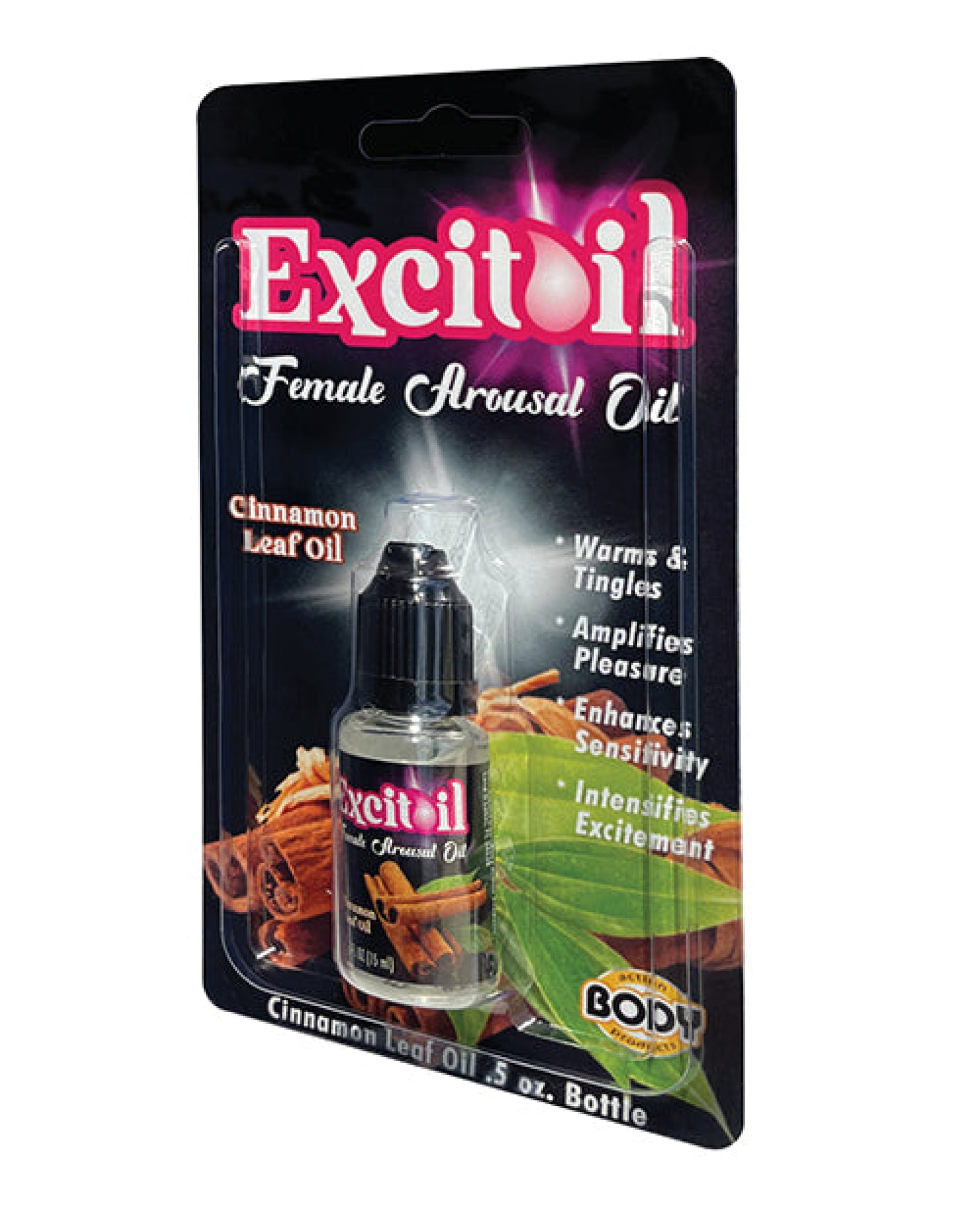 Body Action Excitoil Cinnamon Arousal Oil - .5 Oz Bottle Carded Body Action